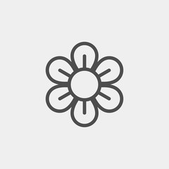 Flower flat vector icon