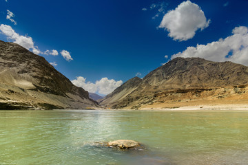 Confluence of rivers, ladakh