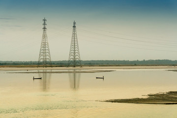 Fototapeta premium Gajoldoba barrage - north Bengal, West Bengal, India