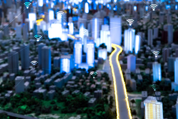 Smart city , power grids electric Energy Distribution chain industry , internet of things (iot) and...