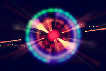 Abstract science fiction futuristic background . lens flare. concept image of space or time travel...