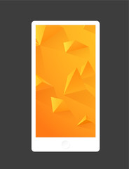 Abstract colored background with triangles. Mobile phone background