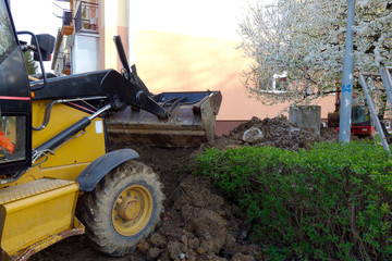 Excavator, excavation work