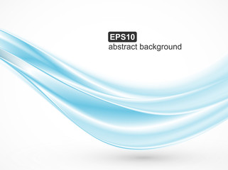 Abstract blue waves background. Vector illustration.