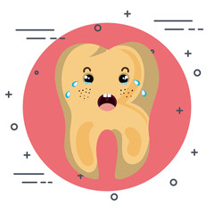 dental care kawaii comi character vector illustration design
