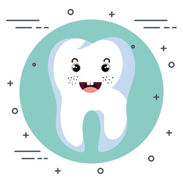 dental care kawaii comi character vector illustration design