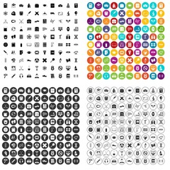 100 college icons set vector in 4 variant for any web design isolated on white
