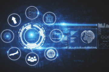 Digital business interface backdrop