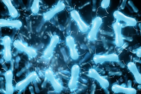 Blue bacteria background