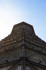 Old wooden cooling tower