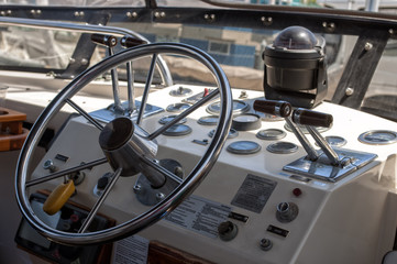 Control room of a boat