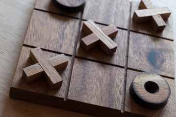Tic tac toe wooden set