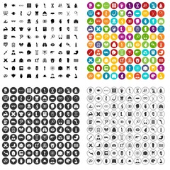 100 anatomy icons set vector in 4 variant for any web design isolated on white