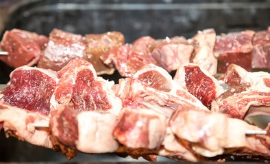 Raw lamb. Uncooked meat