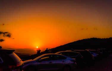 Fototapeta na wymiar Smoky Mountain Sundown