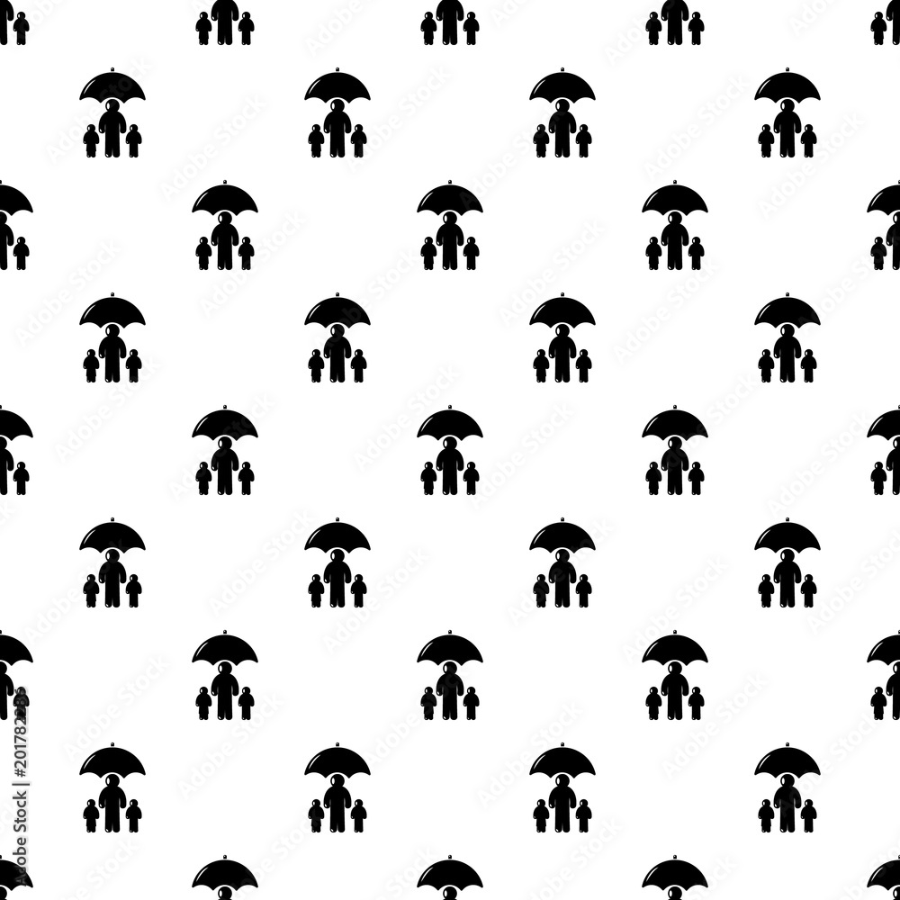 Aufkleber insurance family pattern vector seamless repeating for any web design