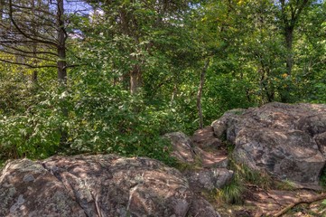 Interstate State Park is located on the St. Croix River by Taylor Falls, Minnesota