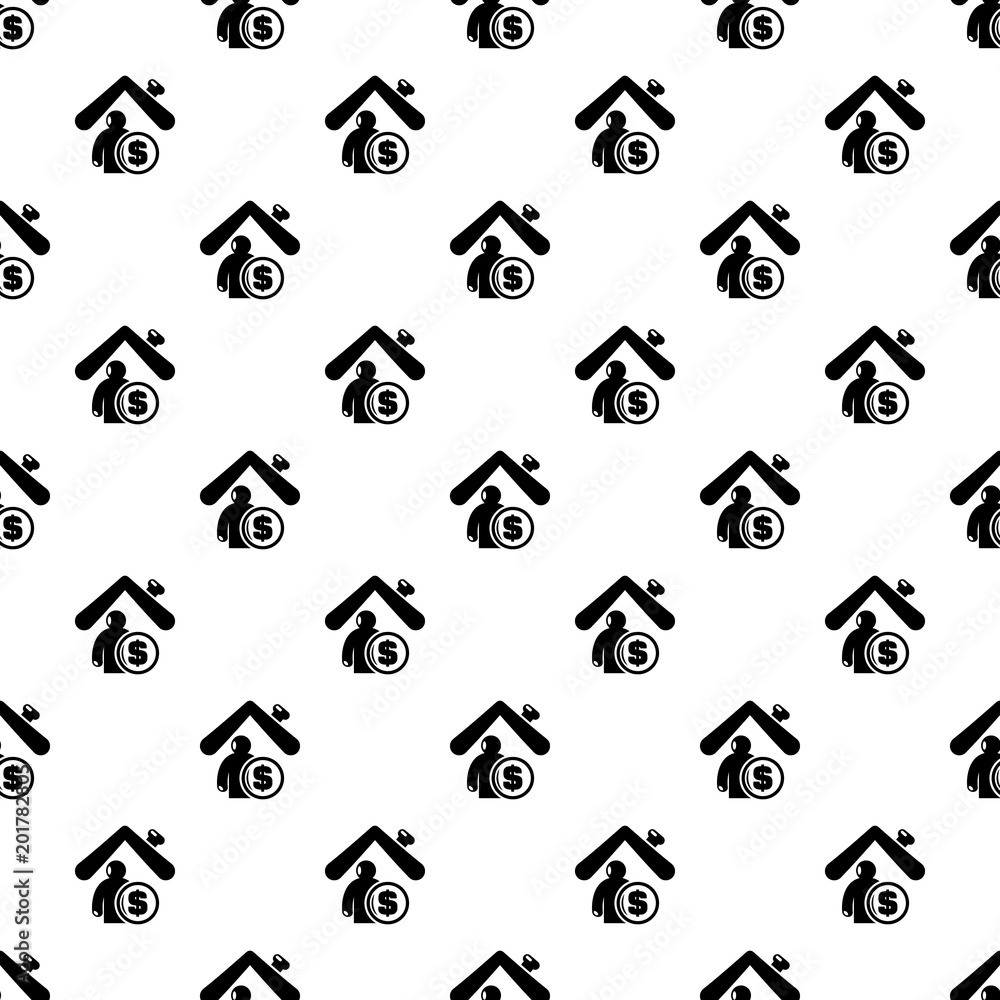 Poster insurance home pattern vector seamless repeating for any web design