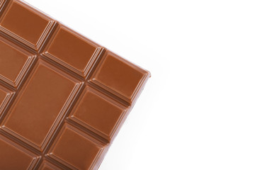 Milk chocolate bars on isolation