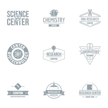 Laboratory logo set. Simple set of 9 laboratory vector logo for web isolated on white background