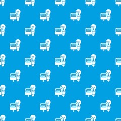 Electricity pattern vector seamless blue repeat for any use