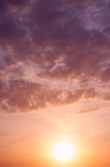 Sunset with storm clouds