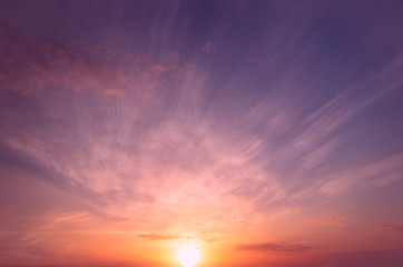 Fototapeta premium Ordinary, but beautiful sunset.
