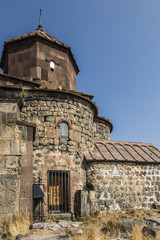 Fototapeta na wymiar Sevanavank is a monastic complex located on the northwest coast of Lake Sevan in the Gegharkunik Province of Armenia, not far from the town of Sevan
