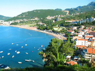 Fototapeta na wymiar Montenegro summer landscape board of sea