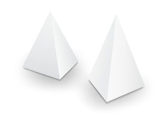 3d pyramid package, box, product design,Vector illustration.
