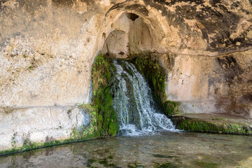 Fountain of the Nympheum in Greek Theatre of Syracuse