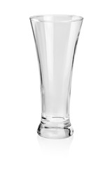 Empty beer glass isolated