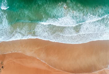 Foto auf Acrylglas Luftbild Aerial view of a wild beach in Asturias