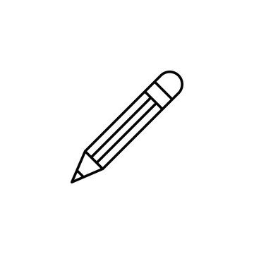 pencil drawing equipment line black icon