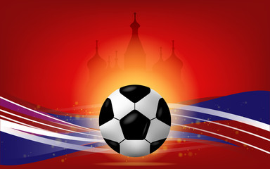 The football World  Cup  2018   Vector image for background soccer.
