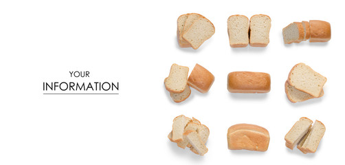 Set wheat bread slice pattern