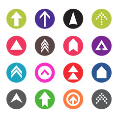 Arrow icon set. Web arrow pictogram design. Internet elements symbols. Navigation previous right and left signs
