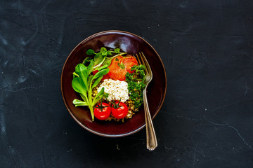Rainbow power buddha bowl
