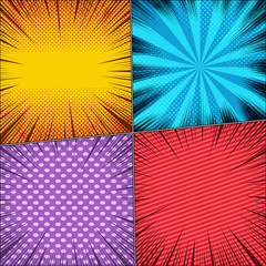 Fototapeta premium Comic book square concept