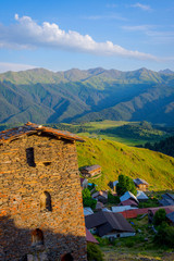 Towers in Omalo, Tusheti, Georgia