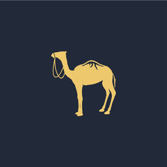 Camel Logo Template Design. Creative Vector Emblem, for Icon or Design Concept.