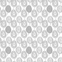 scandinavian doodle monochrome forest  pattern