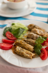 Cabbage rolls with meat