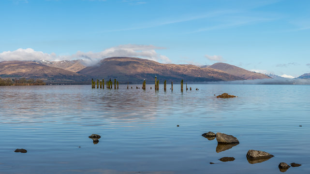 Loch Lomond at Balloch West Dunbartonshire Scotland