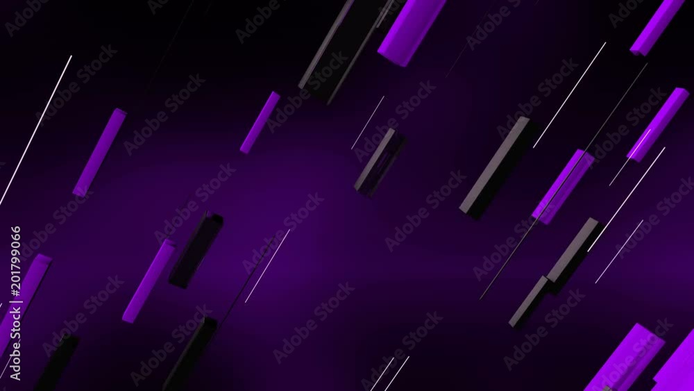 Poster a futuristic 3d rendering of purple, grey and black lines moving aslant in the violet background. th