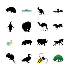 icon Animal with forest, honeybee, danger, organic and badge