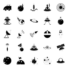 icons about Cosmos with moon, astrology, astro, alien and cosmic