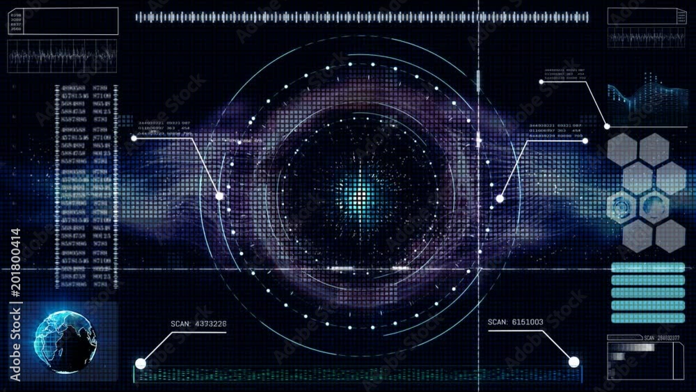 Poster hi-tech digital abstract background with information new motion graphics