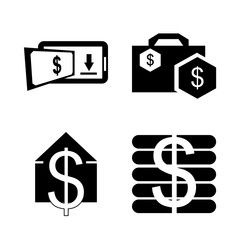 icon Currency with transfer money, buy, dollar, internet banking and phone transfer