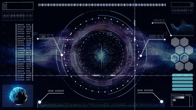 Hi-tech digital abstract background with information new motion graphics